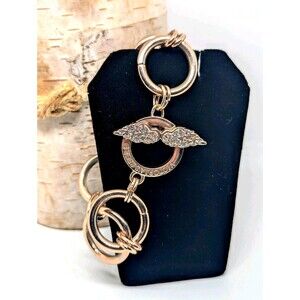 Victoria's Secret Rose Gold Large Circles Wings Toggle Bracelet
